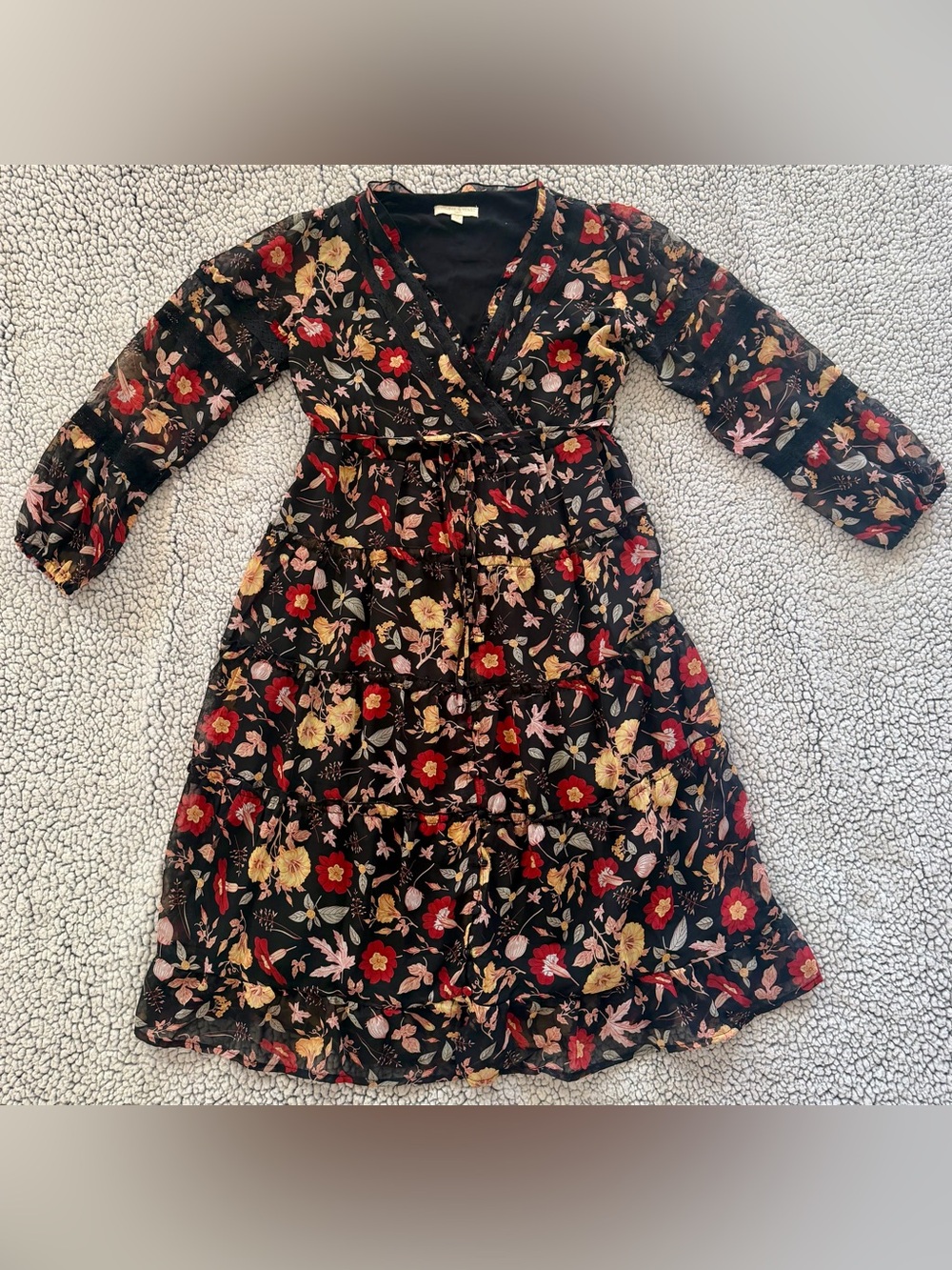 Chelsea & Violet “Girls” Black & Floral Dress